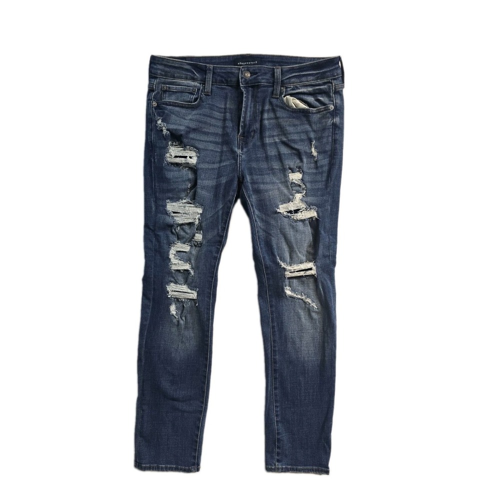 Aeropostale Men's Jeans Slim Blue  Distressed  34x32